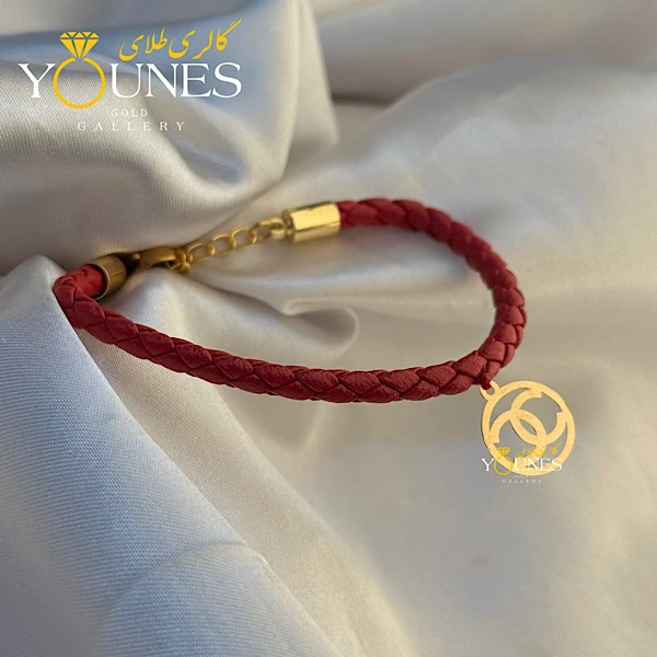 دستبند چرم گوچی طلا